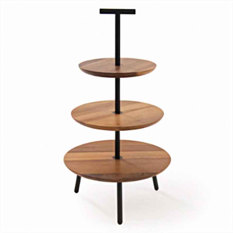 Craster – ALTO Walnut 3-Tier Cake Stand