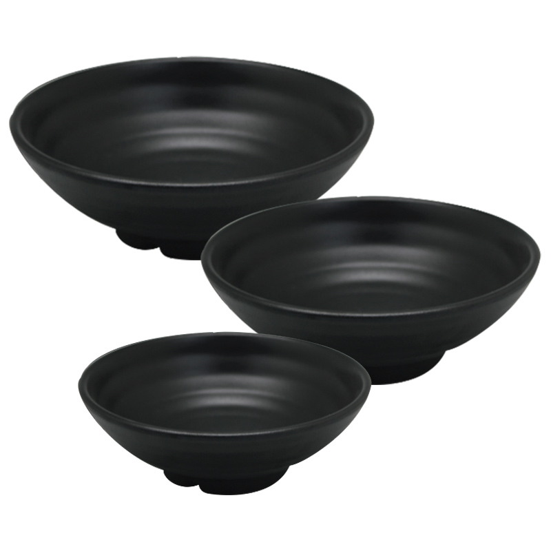 Melawares Zen Black Round Noodle Bowl