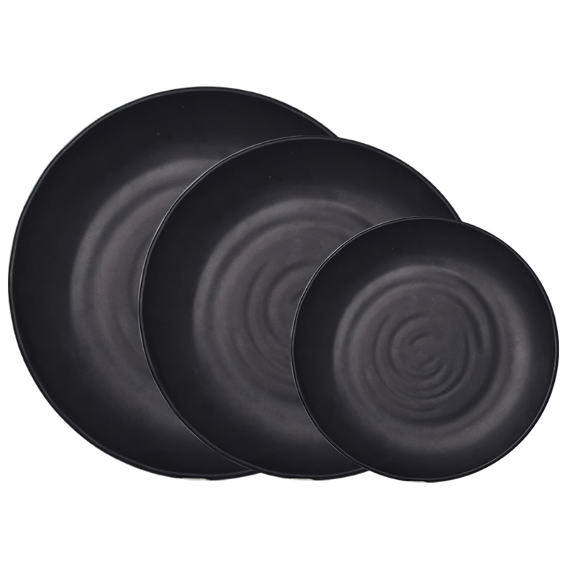 Melawares Zen Black Round Plate