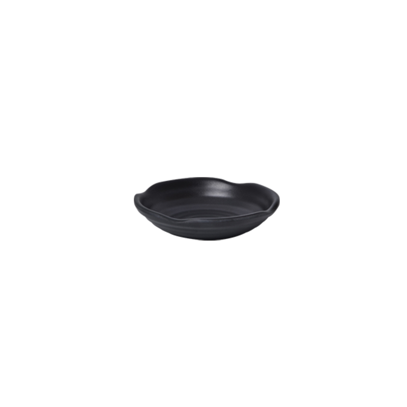 Melawares Zen Black Round Sauce Dish 4″