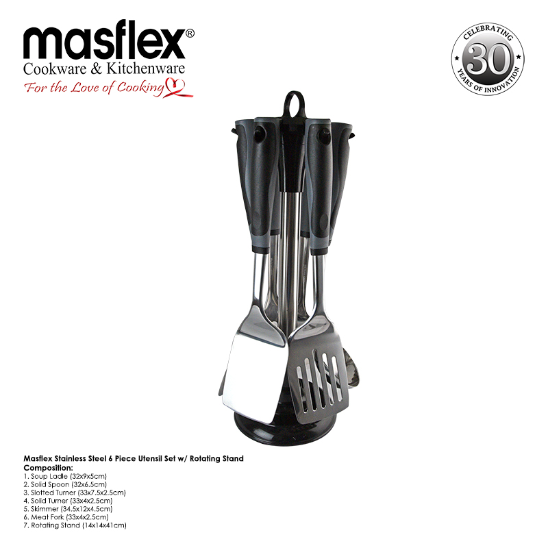 Masflex – Stainless Steel 6 Piece Utensil Set