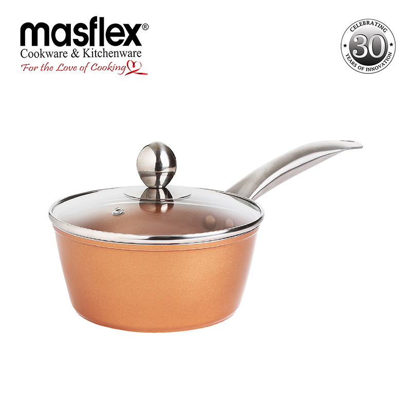 Masflex – Aluminum Non-stick Copper Forged Saucepan with Lid