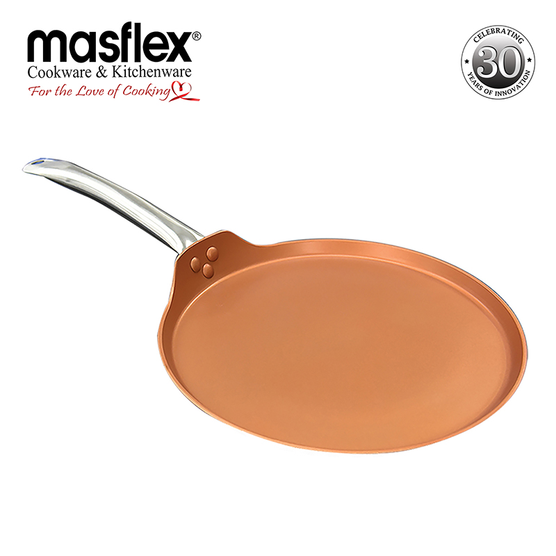 Masflex – Aluminum Non-Stick Copper Multi-Purpose Round Flat Pan
