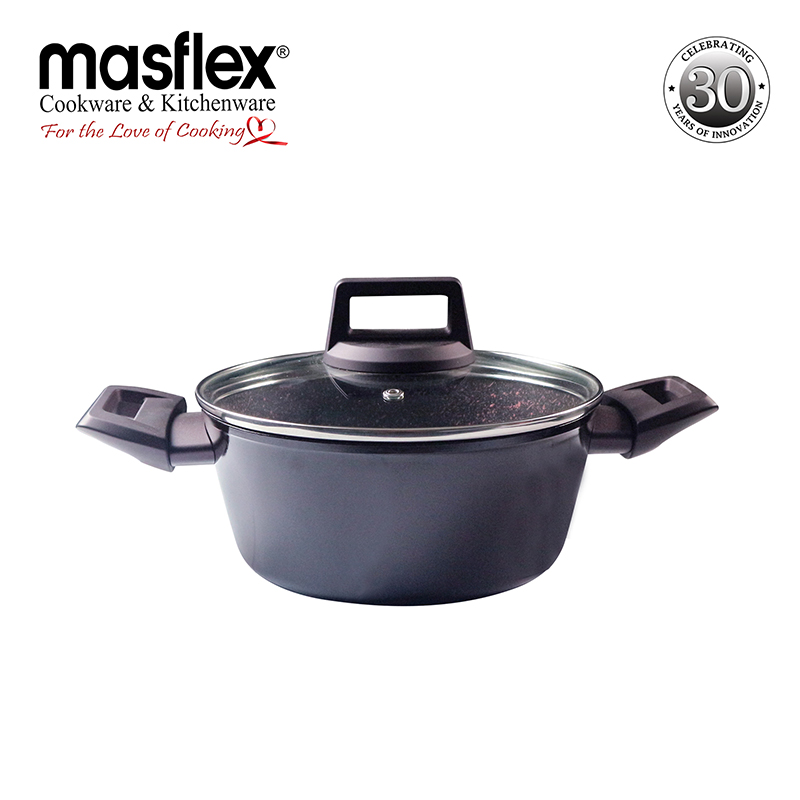 Masflex – Aluminum Non-Stick Radiance Casserole with Glass Lid
