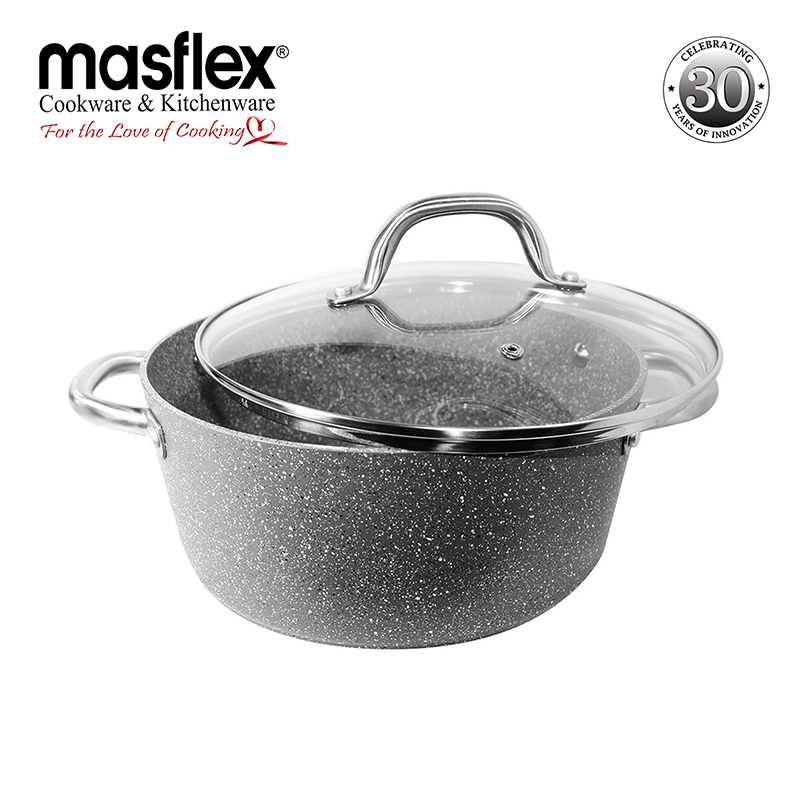 Masflex – Aluminum Non-stick Stone Forged Casserole With Lid